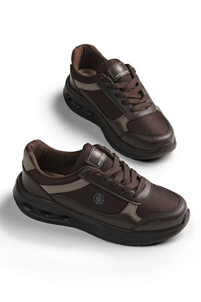 Tonny Black Women's Brown Mink Faylon Sole Comfortable Lace-Up Sneaker