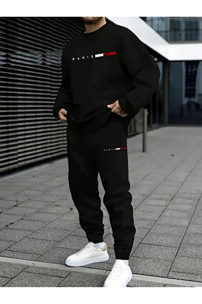 PAVRO Sweatshirt Tracksuit Set Oversize Shaped Comfortable Fit Quality Fabric
