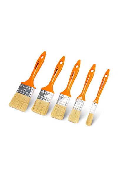 Alista Home Paint brush set, 5 pcs, 20-60 mm, plastic handle, for washable pa...