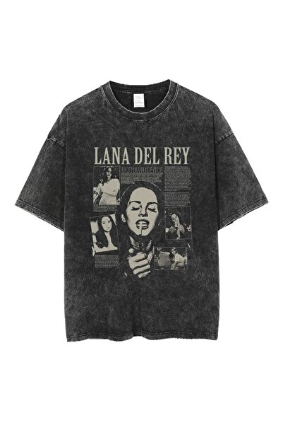 DEEFWEAR Mi̇ngalondon Washable Lana Del Rey Printed Unisex Oversize Vintage T...