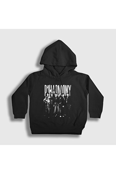 Presmono Unisex Kids Black Band K-Pop P1Harmony Hooded Sweatshirt 619612Tt