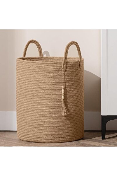 GENERAL Woven Rope Basket with Handle, Extra Large 21.6 x 13.8 Inches Blanket...