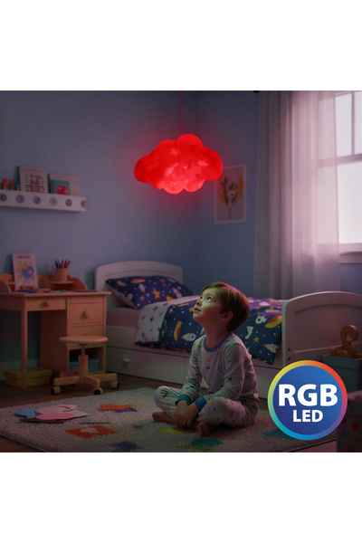 Alista Home Lampă LED RGB în formă de nor cu telecomandă, 16 LED-uri, efecte ...