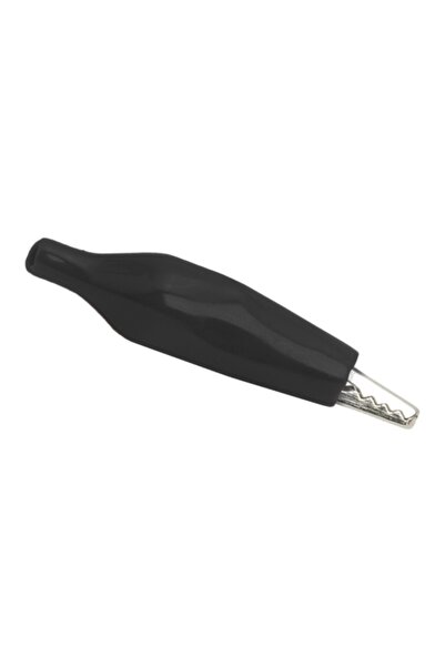 Alista Home Clemă crocodil neagră 35 mm cu izolație din PVC, conector electri...