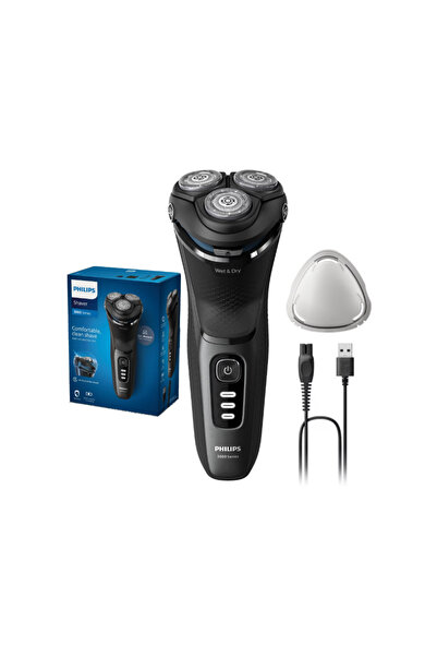 Philips Σειρά 3000 S3244/12 Περιστροφική Ασύρματη Ξυριστική Μηχανή Υγρής & Ξη...