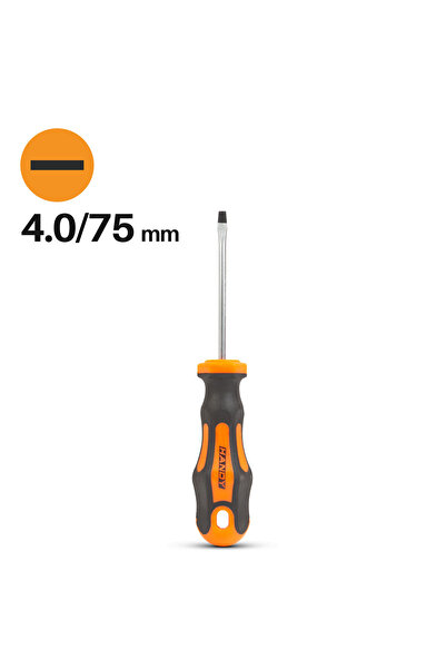 Alista Home Flat Screwdriver 4 mm, Chrome Vanadium Blade 75 mm, Ergonomic Non...
