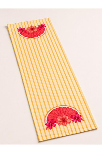 R-EYLA R'Eyla Shaddock Polmera Decorative Runner – 50X150 cm – Grapefruit & Floral Pattern