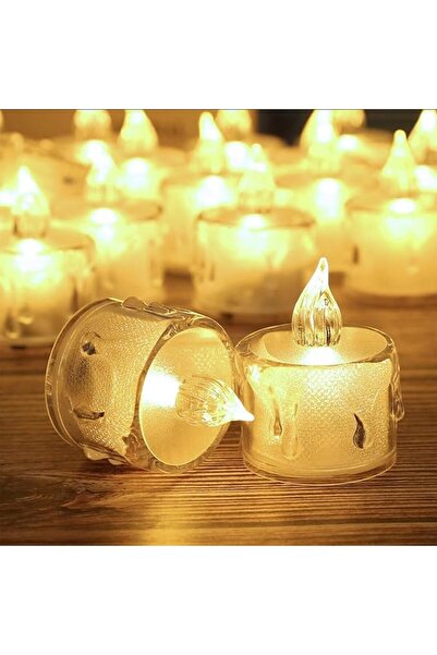 Tazweeq 12 Pcs Flameless Electronic Candle Lights, Battery-Powered Unscented ...