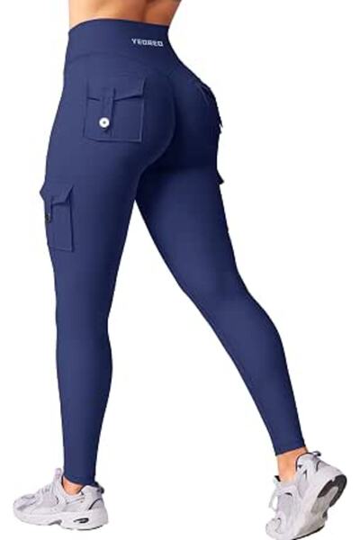 GENERAL YEOREO CoreFlex Workout Cargo Leggings with Pockets for Women Hidden ...