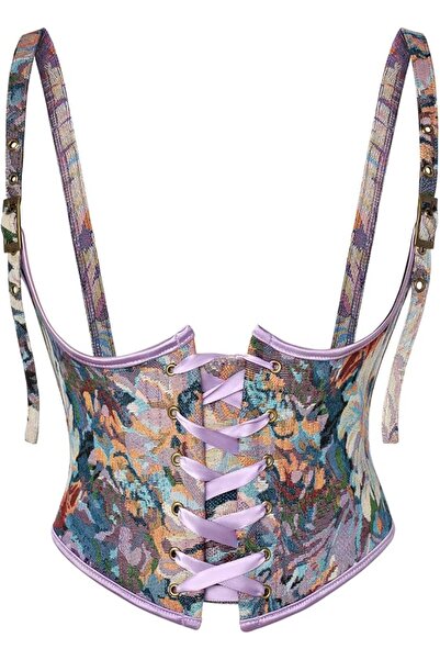 SCARLET DARKNESS Corset Belt for Women Renaissance Underbust Corset Floral La...