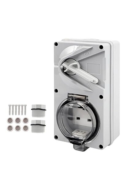 MilaTech Weatherproof Outdoor Socket, Waterproof Switched Power Socket IP66, ...