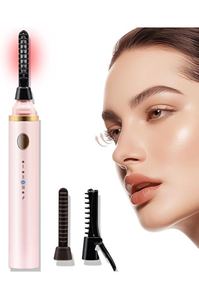 KASTWAVE مكواة رموش كهربائية مسخنة، تسخين سريع خلال 10 ثوانٍ، 3 إعدادات للحرا...
