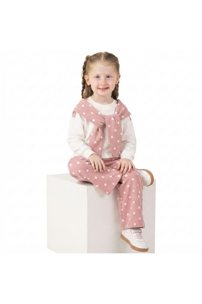 CUBBUX Set de top și pantaloni cu buline pentru fete