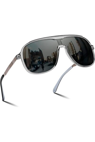 FEISEDY Polarized Sunglasses Men Mirrored One Piece Lens Shades Women Reflect...