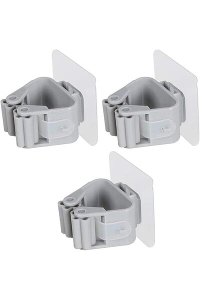 GENERAL Self Adhesive Broom Holder 3 Pcs Wall Mounted Mop Holders, Broom Grip...