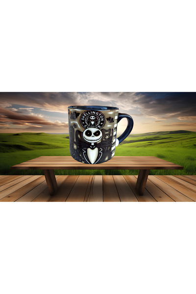 Mugs and love Halloween özel baskı premium fincan