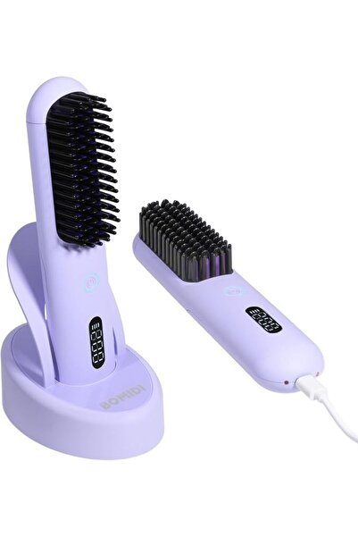 BOMIDI Cordless Hair Straightener Brush with Detachable for Easy Clean, 200M ...