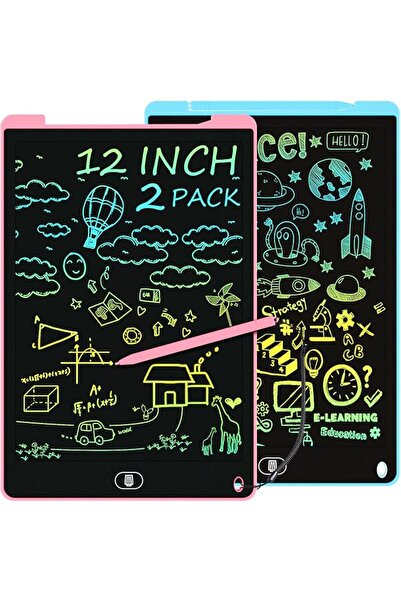 GENERAL LCD Writing Board, 12 inch 2pcs Colorful Doodle Board, Magic Kids Dra...