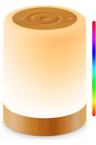 Auxmir Rechargeable Nursery Night Light, Eye-Caring Touch Lamp, White | Table...
