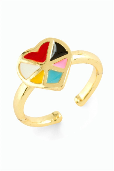 SORA GROUP Heart Enamel Ring