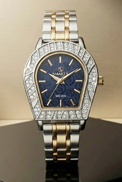 SMAKER WR30M Analog Quartz Watch – Crystal-Decorated Classic Round Dial Fashi...