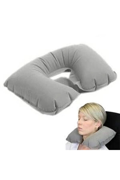 SORA GROUP Inflatable Travel Neck Pillow Gray or Navy Blue