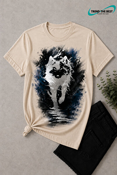 TREND THE BEST Trendin En İyisi Summer Walking Wolf Printed Unisex Girls, Boy...