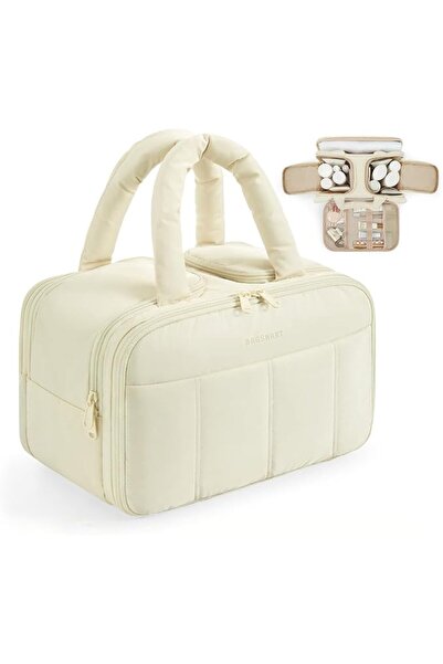 KASTWAVE Travel Toiletry Bag for Women, Lightweight Puffy Waterproof Cosmetic...