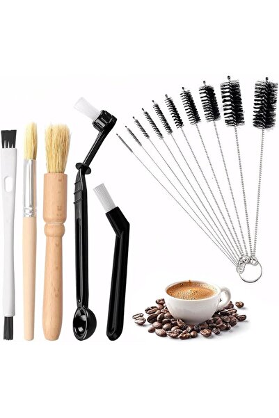 Generic Coffee Machine Cleaning Brush Set, 15Pcs Straw Brush,Long Handle Bott...