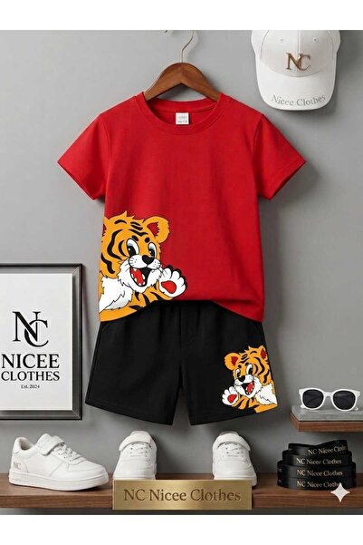 Leto Lykia Summer Children's T-Shirt Shorts Unisex (New Lion Printed on the S...