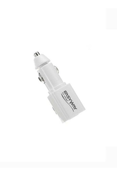 Easyway محول شاحن سيارة صغير بمنفذ USB - أبيض