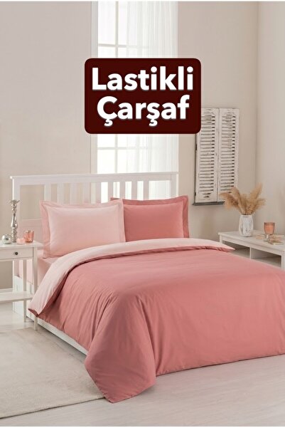 Özdilek Colormix -Elastic Sheet- Single Duvet Cover Set- Salmon
