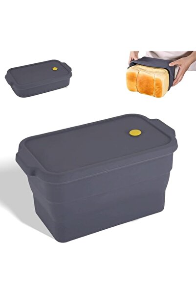 Generic Silicone Collapsible Bread Loaf Pan with Lid, Nonstick Foldable Bakin...