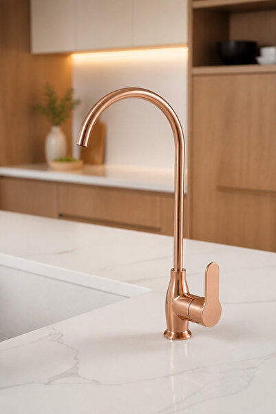 İSAOĞLU YAPI Matte Copper Purification Faucet Brushed Matte Bronze Suitable f...