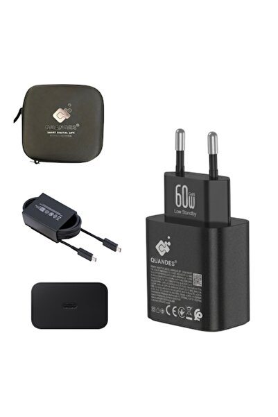 QUANDES Set încărcător de rețea 60W, T6010 QUANDES, USB Type-C, cablu C-C 5A,...