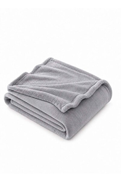 Moon Flannel and Microfiber Sofa Blanket, Luxury Light Silver Blanket, King S...