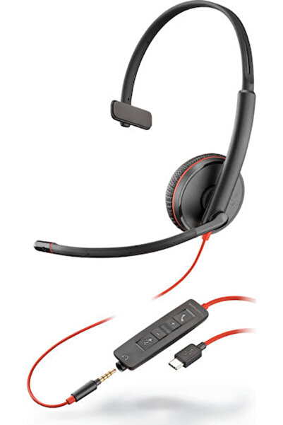 Plantronics Blackwire 3215 Ακουστικά VOIP USB-C Μονοφωνικά (209750-201)