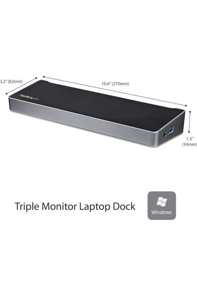 startech Σταθμός σύνδεσης USB-A με HDMI, DisplayPort, 4K, Power Delivery, Eth...
