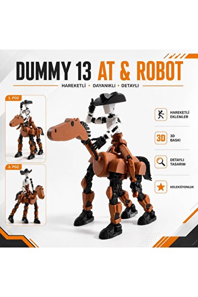 MD Design Dummy 13 At & Robot Figür 3D Baskı Hareketli Eklemli Koleksiyonluk ...