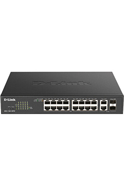 D-Link DGS-1100-18PV2 Διαχειριζόμενος διακόπτης L2 PoE+ με 18 θύρες Ethernet ...