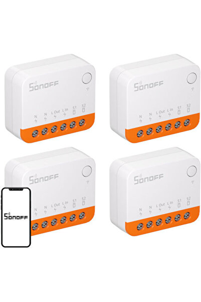 Sonoff Έξυπνος Διακόπτης Wi-Fi 10A με Τηλεχειριστήριο 4 τεμάχια