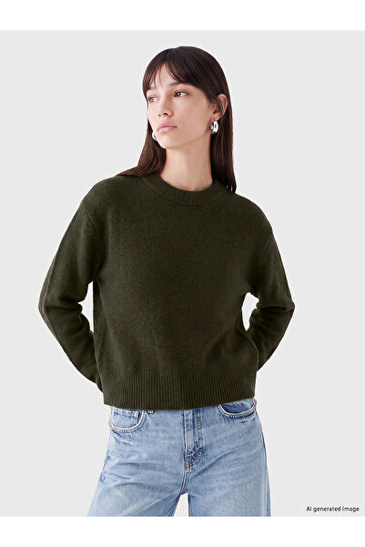 LC Waikiki Xside Khaki Crew Neck Women's Knitwear Sweater