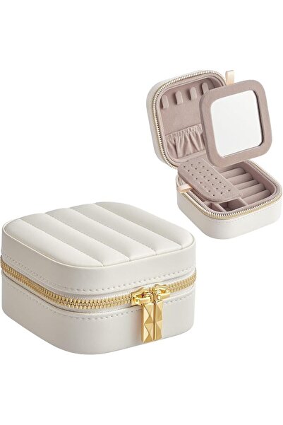 ALMEKAQUZ Travel Jewelry Box, A Mini Jewelry Storage Box Designed Specificall...