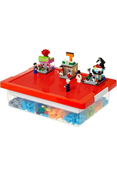Yelajoy Toys Storage Organizer Box for Lego, Toy Box with Building Plate Lid ...