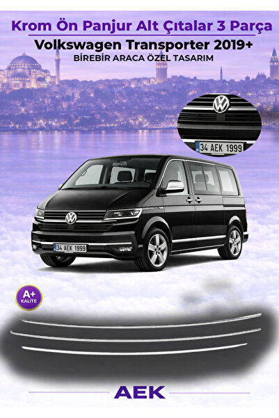 AEK Modern VW T6.1 Transporter Ön Panjur Alt Çıtalar Paslanmaz Çelik 2019-