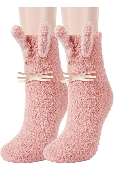 TERRIFI Fuzzy Slipper Socks for Women and Girls, 3D Animal Design Plush Winte...
