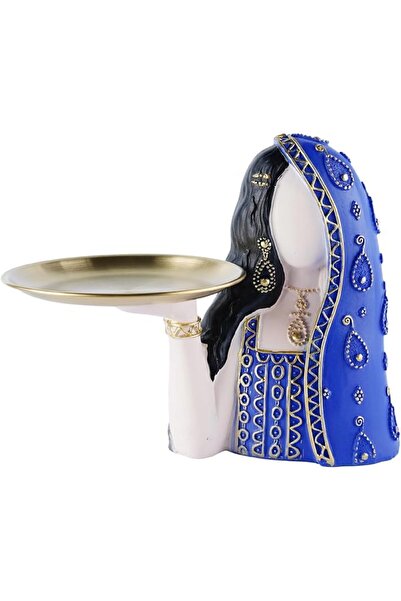 GENERAL Candy Dish Veiled Woman Figurine Tray Ramadan Tray Resin Decorative K...