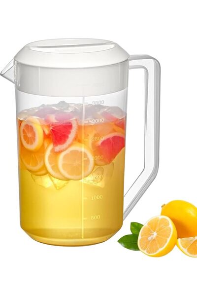 KASTWAVE Plastic Water Pitcher, Durable BPA-Free Heat-Resistant Pitcher with ...