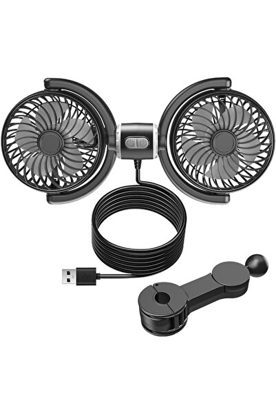 GENERAL Adjustable Dual Head Car Fan, Multi-Speed 12V Vehicle Cooling Ventila...