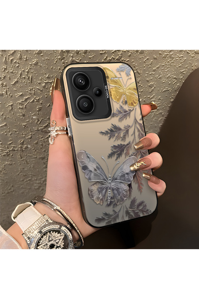 CASEVIBE Redmi Note 13 Pro Plus+ 5G Uyumlu Tam Koruma Zarif Kelebek Motifli T...